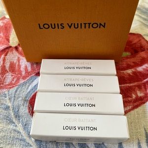 Louis Vuitton small sample perfume bottles.